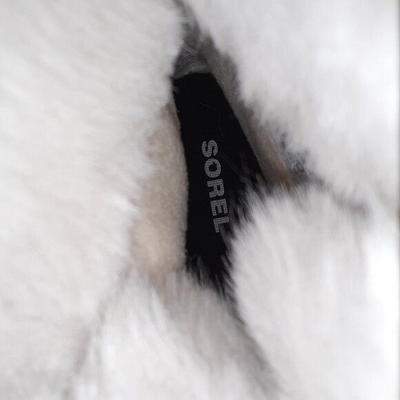 Sorel Tivoli II Women's Boot size 5M Tan Suede Black Winter Fur Lined - Picture 6 of 11